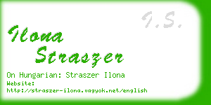 ilona straszer business card